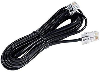 

Optisoft Telephone Cable 5 Meter RJ11 Network Cable(Compatible with TELEPHONE, Black)