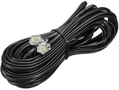 

Optisoft Telephone Cable , RJ11 Plug to Plug Modem Line Cable, 10 Meter Network Cable(Compatible with TELEPHONE, Black)