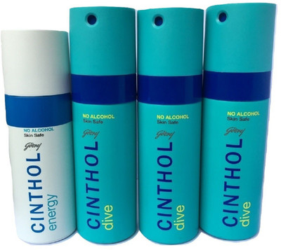 

CINTHOL 1 ENERGY 3 DIVE Body Spray - For Men & Women(600 ml, Pack of 4)