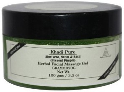 

Khadi Pure Gramodyog KHADI PURE HERBAL ALOEVERA, NEEM & BASIL FACIAL MASSAGE GEL - 100G(100 ml)
