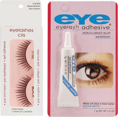 Ear Lobe & Accessories False Eye LashesNo-5 With Eey Glue(Pack of 1)