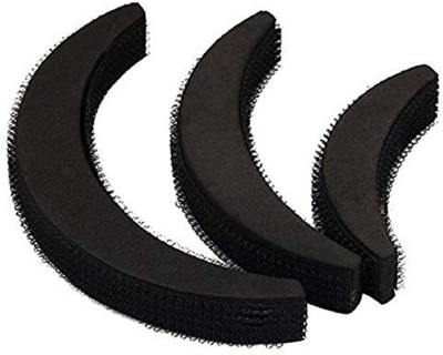 

fashion hub brand bumpits for hair style Bun(Black)
