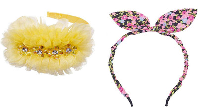 

Chooz Designer Studio Ears Head Band and Ribbons Hair Band (Pack of 2) Head Band, Hair Band, Hair Accessory Set(Multicolor)