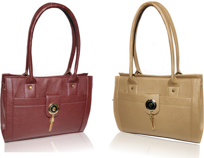 AZED Collections Hand-held Bag(Brown)