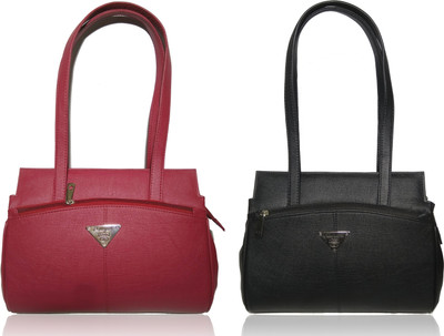 

AZED Collections Shoulder Bag(Maroon, Black), Black;maroon
