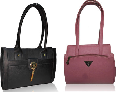 

AZED Collections Hand-held Bag(Black, Purple)