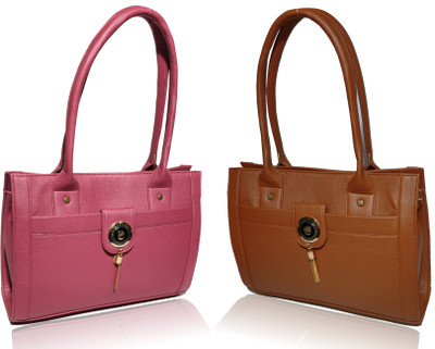 

AZED Collections Hand-held Bag(Purple, Tan)
