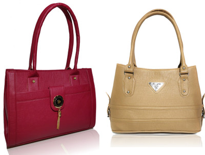 

AZED Collections Hand-held Bag(Maroon, Khaki), Khaki;maroon