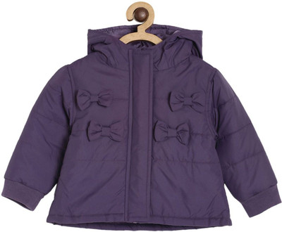 

Mini Klub Full Sleeve Solid Girls Jacket, Dk purple
