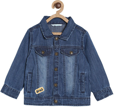 

Mini Klub Full Sleeve Ombre Baby Boys Jacket, Mid wash