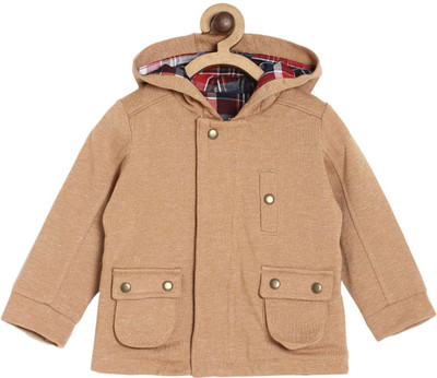 

Mini Klub Full Sleeve Self Design Boys Jacket, Mustard
