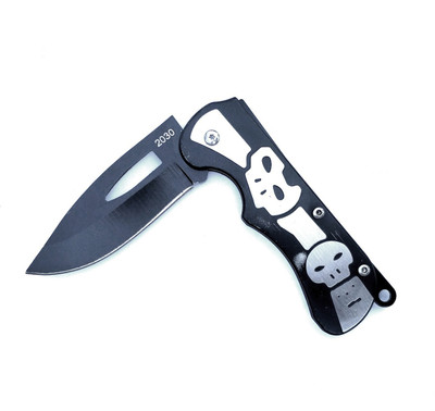 

Military Green Silver Skull Design Folding Pocket Knife Knife, Pocket Knife(Silver, Black)
