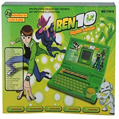 

YAMAMA 20 Activities Ben 10 English Learner Kids Educational Laptop(Green)