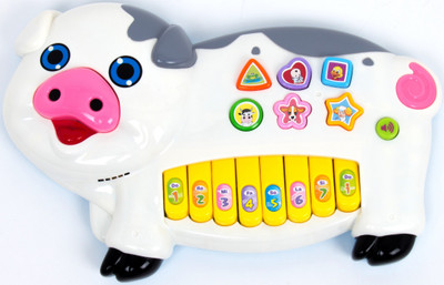 ICE TREE LITTLE PIG ELECTRONIC ORGAN – Plastic Piano Musical Learning Toy(Multicolor)