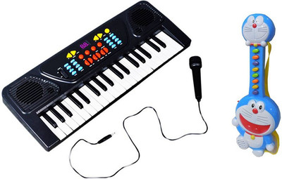 

KIDZIAN Combo Toys-37 Keys Musical keyboard with mini doraemon Music guitar(Multicolor)