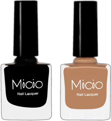 

Micio nail polish Sinful Black, Sandstorm Brown(Pack of 2)