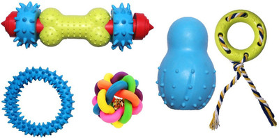 

JAINSONS PET PRODUCTS Puppy & Dog Multi Color Ball Cotton, Rubber Chew Toy, Rubber Toy For Dog