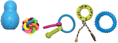

JAINSONS PET PRODUCTS Puppy Multi Color Ball Cotton, Rubber Chew Toy, Rubber Toy For Dog