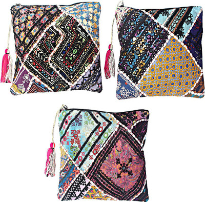 

rizir Embroidery pouch Pouch(Multicolor)