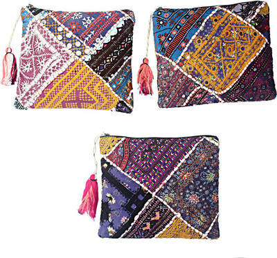 

rizir Embroidery pouch Pouch(Multicolor)