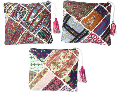 

rizir Embroidery pouch Pouch(Multicolor)