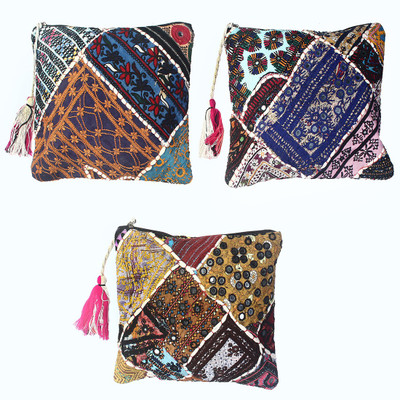 

rizir Embroidery pouch Pouch(Multicolor)
