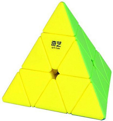 

MINDBLOCKS Stickerless Pyraminx Cube - Magic Speed Cube Ultra Smooth 3D Brain Puzzle(1 Pieces)