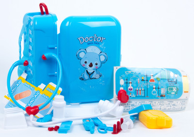 

ICE TREE Back Pack Doctor Nurse Medical Kit Carry Case Role Play Set Gift Educational Toy 17Pcs