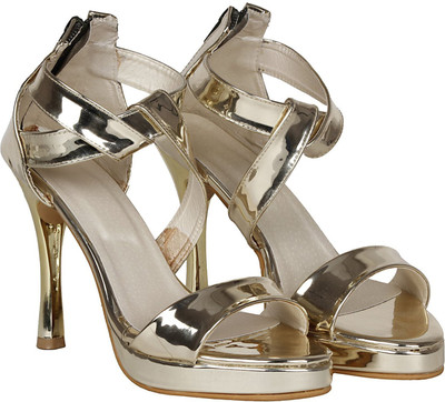 

hi heel Women Golden Heels