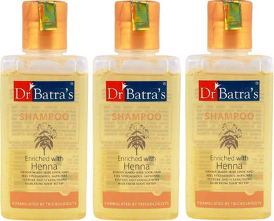 

Dr. Batra's Shampoo Enriched With Henna (200 ML) Pack of 3(600 ml)
