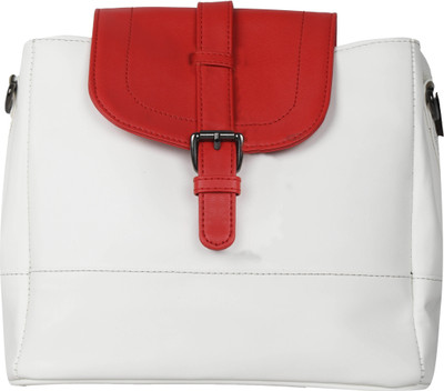 

ENQLOZ Women Casual Red, White PU Sling Bag