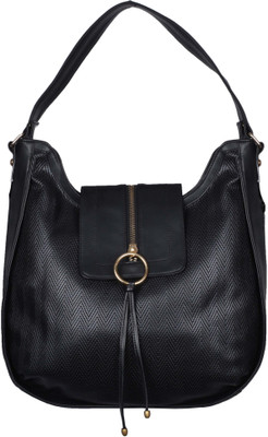 

ENQLOZ Women Casual Black PU Shoulder Bag