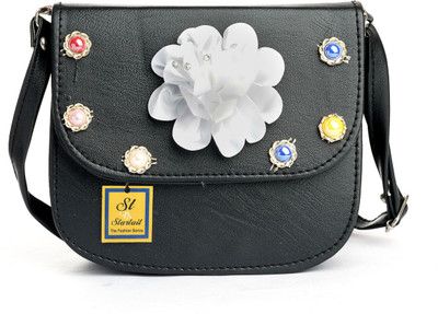 

Startail Women Casual Black Rexine Sling Bag