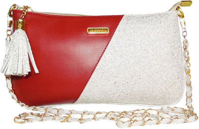 

aaimfa Women Evening/Party Maroon, Silver PU Sling Bag