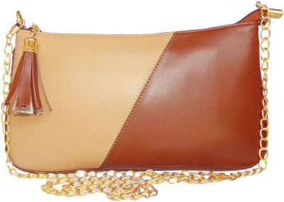 

aaimfa Women Casual Brown, Tan PU Sling Bag