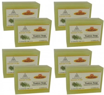 Khadi Pure Gramodyog Herbal Teatree Soap - 125grams Each(8 x 125 g)