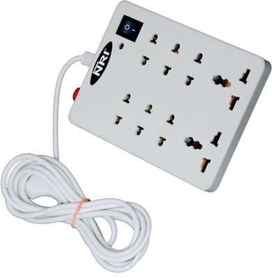 

POWERNRI 8+1 (1 PCS) 8 Socket Surge Protector(White)