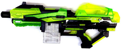 

Akrobo FJ555 Premium Quality Automatic Soft Bullet Gun With Rechargable Battery With Night Glow Bullets(Green)