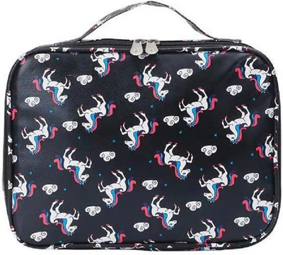 

Boldnyoung Portable Toiletry Make up Bag Waterproof with Collapsible Compartments Travel Toiletry Kit(Black)