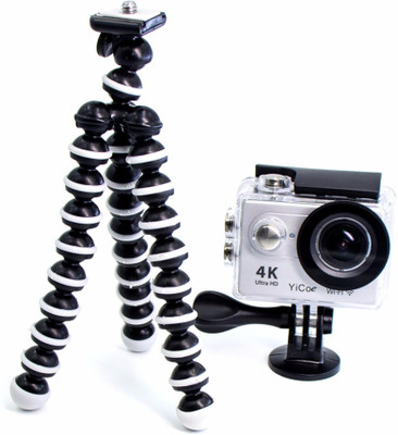 

BJORK Best buy new arrival fully flexible BD6 Portable & Foldable Camera & Mobile Tripod with Mobile Clip Holder Bracket Fully Flexible Mount Cum Tripod Stand with Three-Dimensional Head & Quick Release R2 Plate Gorilla Tripod 10" - DSLR , Smartphone & Ac