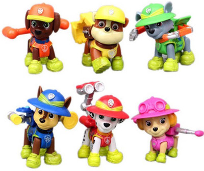 

HALO NATION Paw Patrol Concentraion Camp with Super Paw Accessories - Set of 6 Paw Pups & their Power Tools - Premium Rubberised Marshall, Chase, Rocky, Rubble, Zuma & Skye(Multicolor)