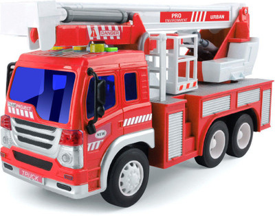 

HALO NATION Rescue Fire Engine Truck Toy With Lights Sounds 1:16 hydraulic platform Toy - Fire Brigade Truck(Multicolor)