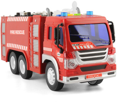 

HALO NATION Rescue Fire Engine Truck Toy With Lights Sounds 1:16 - Fire Brigade Truck(Multicolor)