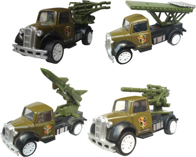 

HALO NATION 4 in 1 Army Vehicle Set - Military styling 1:87 Alloy Diecast Vehicle Models Collection Kids Toy(Multicolor)