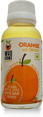 

WhoFarms Apple Cider Vinegar Shots - Orange with Turmeric (50 ml - pack of 12) Vinegar(50 ml, Pack of 12)
