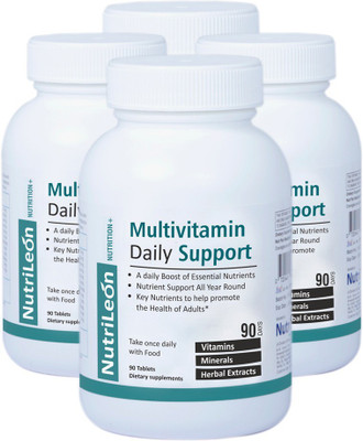 

NutriLeon Multivitamin Daily with Spirulina, Ginseng, Pine Bark Extract 360 Tablets(360 No)