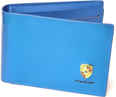 

Porsche Shining Men Blue Artificial Leather Wallet(7 Card Slots)