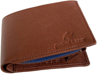 

pocket bazar Men Tan Artificial Leather Money Clip(10 Card Slots)