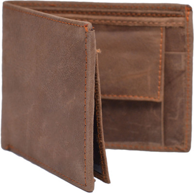 

GEMAN Boys Casual Brown Genuine Leather Wallet(3 Card Slots)
