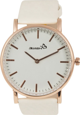 

3Wish Analog White Dial and White Strap Changes Color to Purple by Exposing to Ultra Violet (Sunlight) Rays Unisex Watch Analog Color Changing Strap With Temprature Watch - For Women